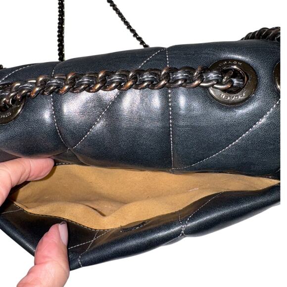 COACH Quilted Pillow Madison Shoulder & Crossbody Bag in Black Nappa Leather - Picture 7 of 16